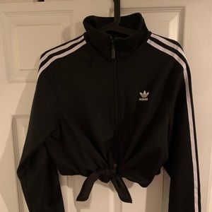 Adidas Cropped Tie-Up Jacket